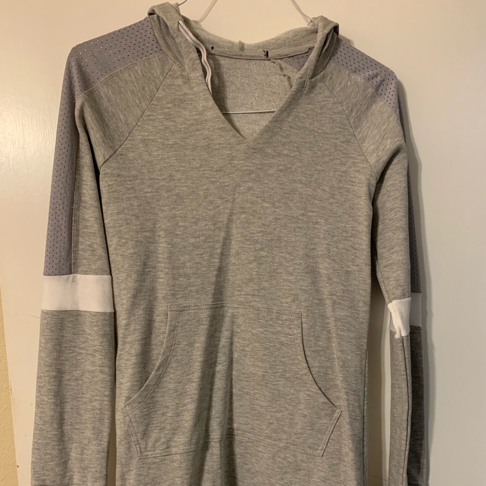 grey hooded dress
